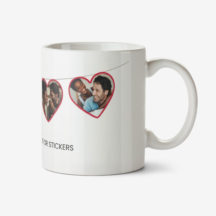 Romantic Heart Shaped Bunting Design Your Own Photo Upload Mug