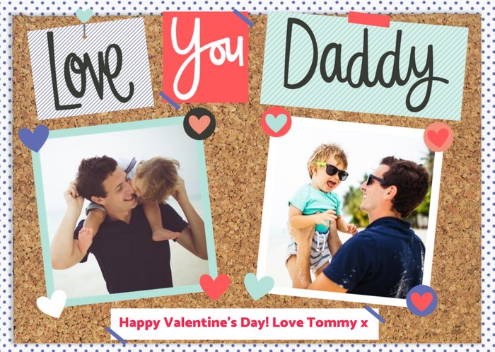 Pinboard Love You Daddy Photo Upload Card