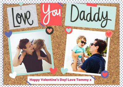 Pinboard Love You Daddy Photo Upload Card