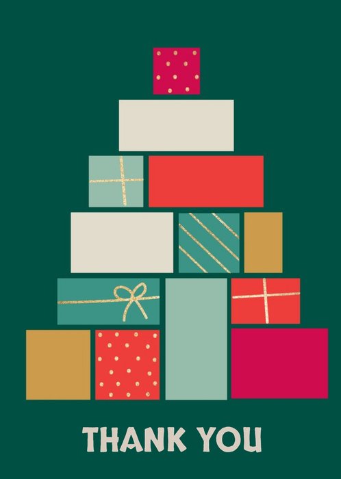 Shape Stack Geometric Present Christmas Presents Card