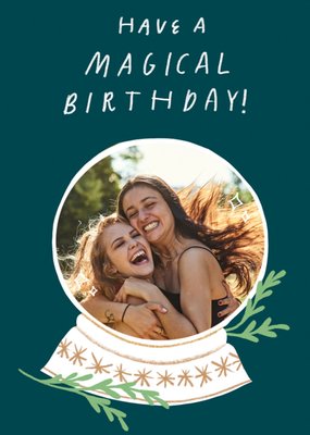 Crystal Ball Photo Upload Magical Birthday Card