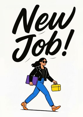 New Job Illustrated Card