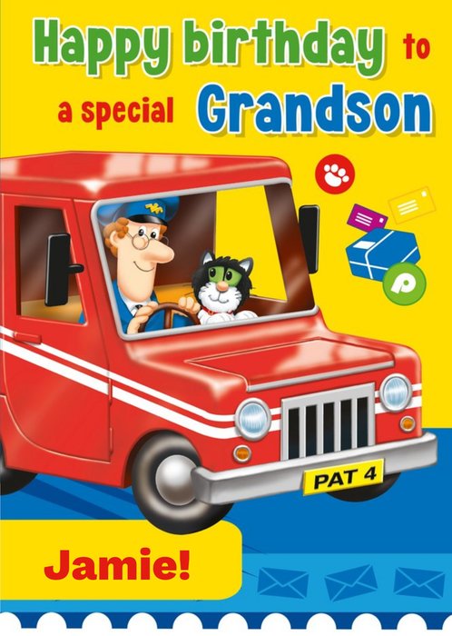 Postman Pat To a Special Grandson Birthday Card