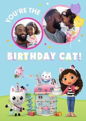 Gally's Dollhouse You're The Birthday Cat Photo Upload Card