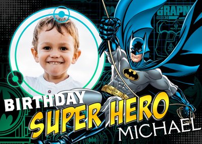 Batman Superhero Personalised Birthday Card