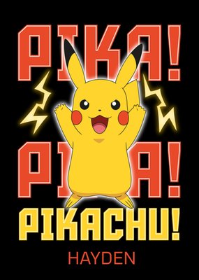 Pokémon Pika Pika Pikachu Birthday Character Card