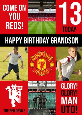 Manchester United FC Photo Upload Birthday Card