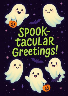 Spook-tacular Greetings Halloween Card
