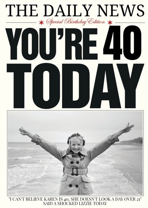 40th Birthday Card