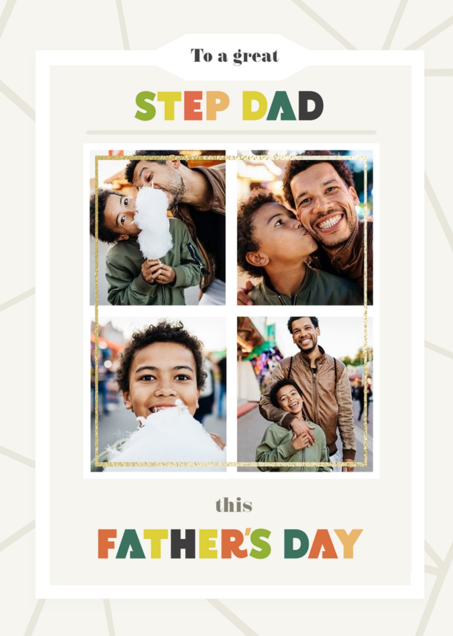 Moonpig To A Great Step Dad This Father's Day Photo Upload Card