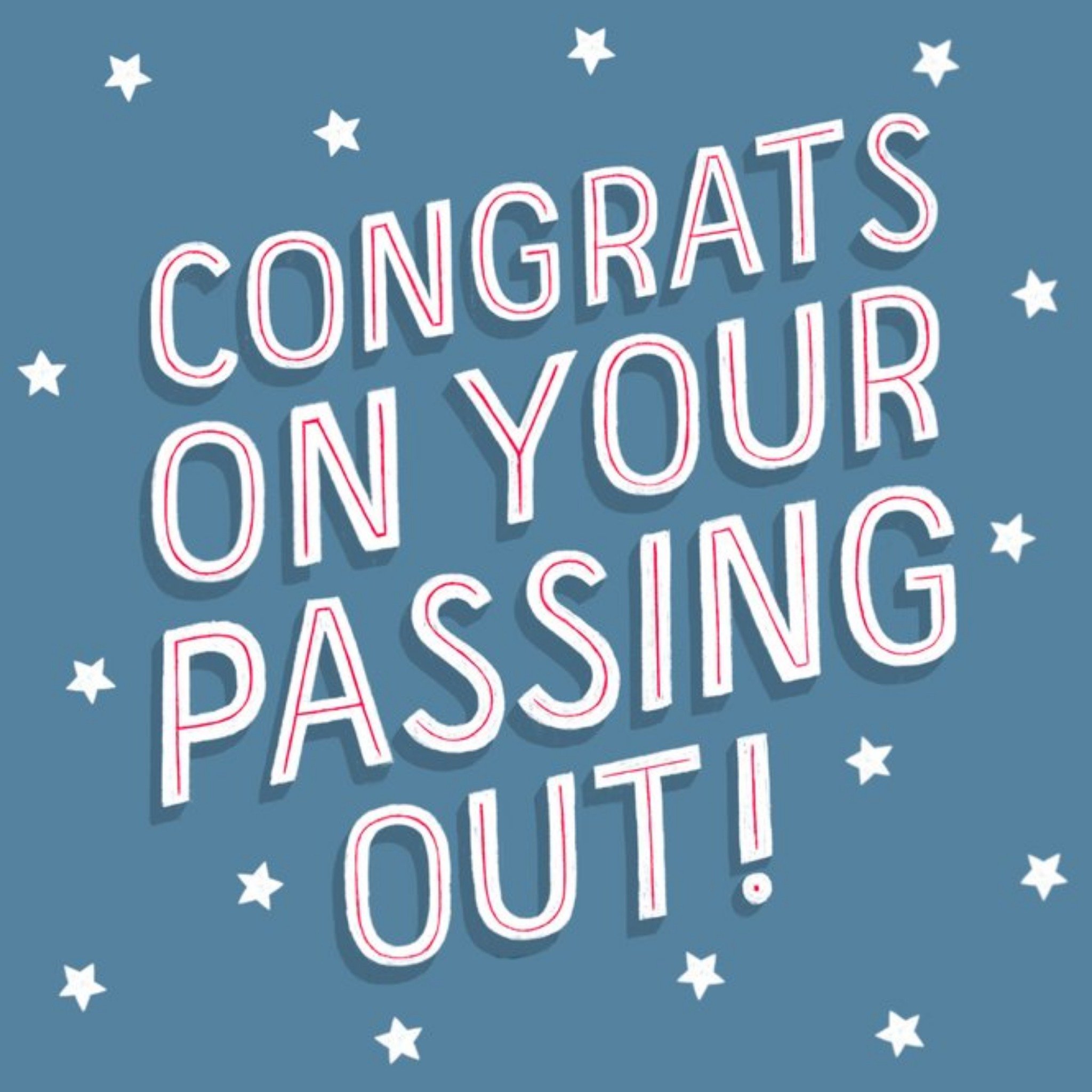 Moonpig Typographic Congrats On Your Passing Out Exams Card