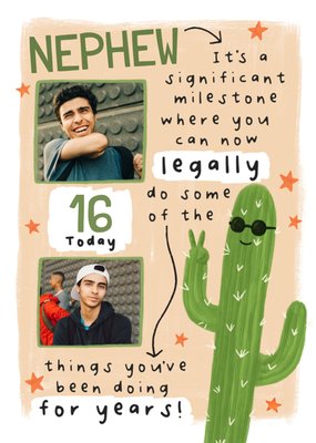 Legally Do Some Of The Things You've Been Doing for Years Nephew 16 Today Photo Upload Birthday Card