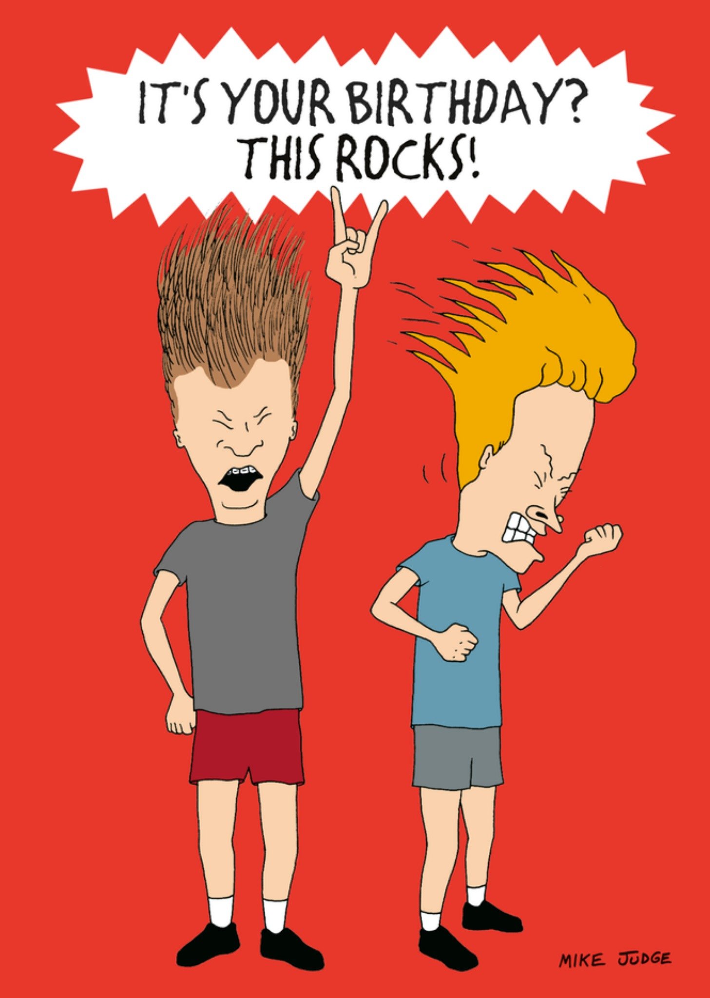 Moonpig Beavis And Butt-Head This Rocks Birthday Card