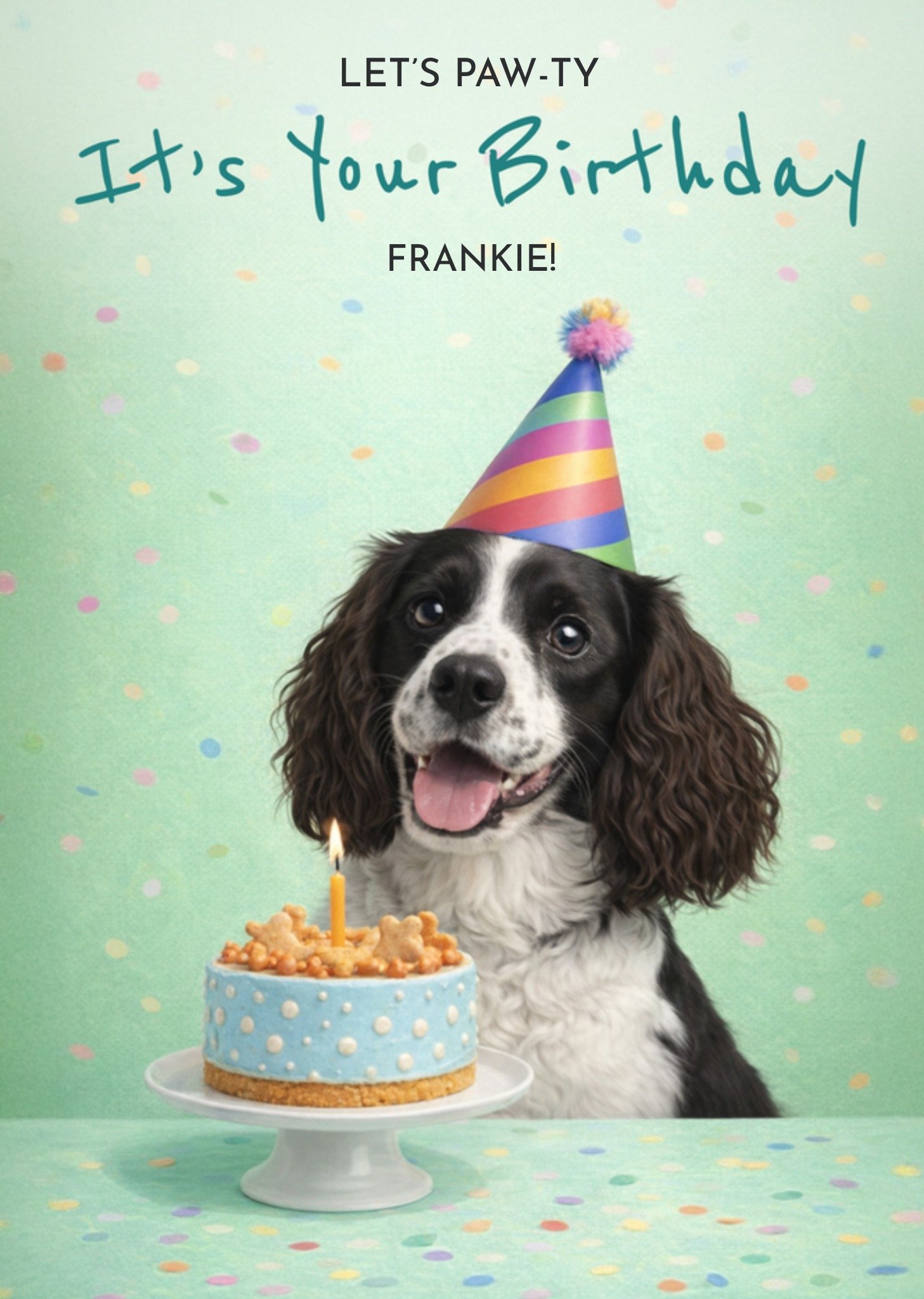 Moonpig Let's Paw-Ty It's Your Birthday Spaniel Card
