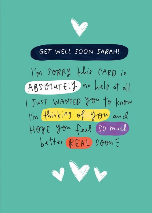 Get Well Real Soon Personalised Card