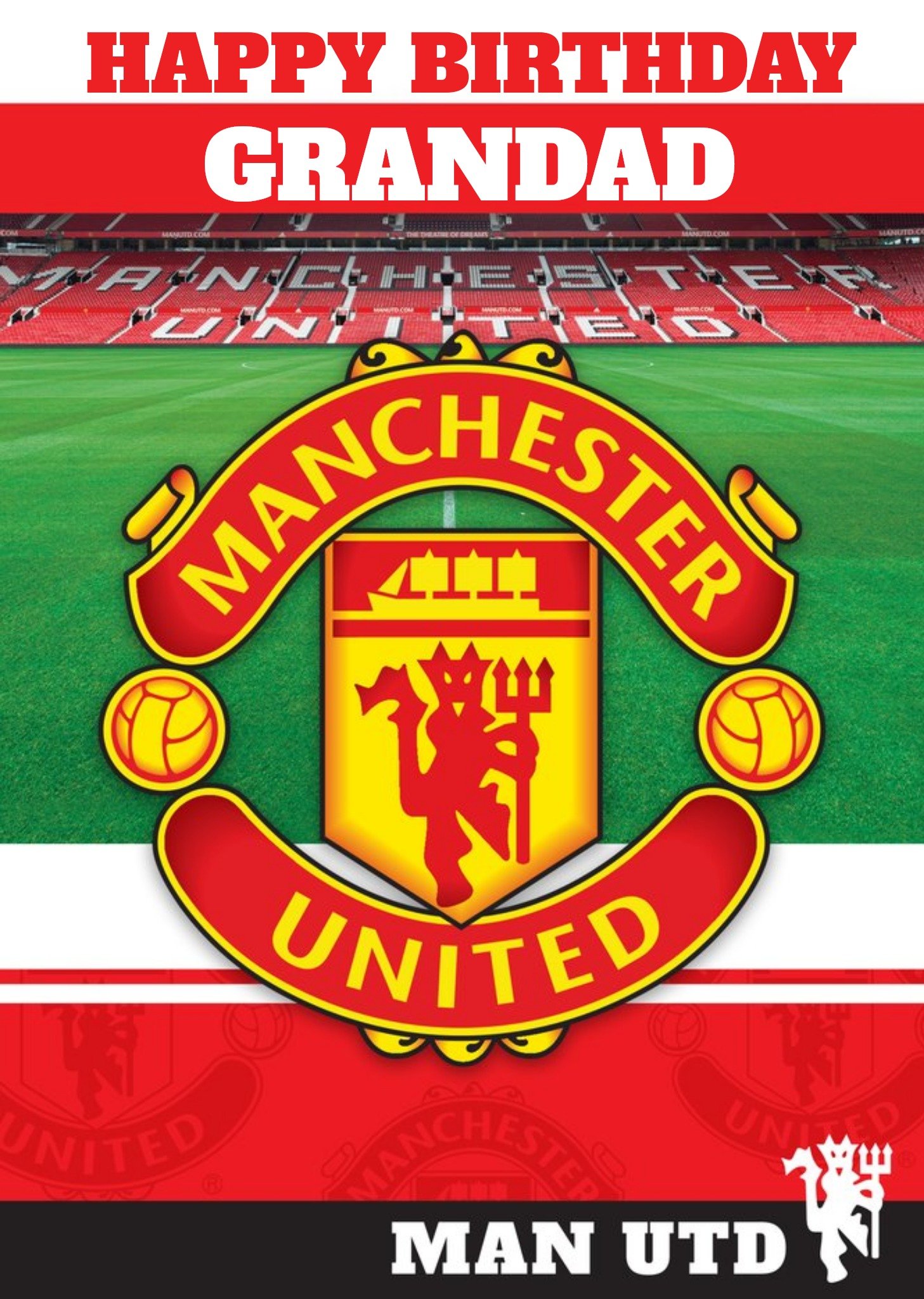 Manchester United Birthday Card - Grandad