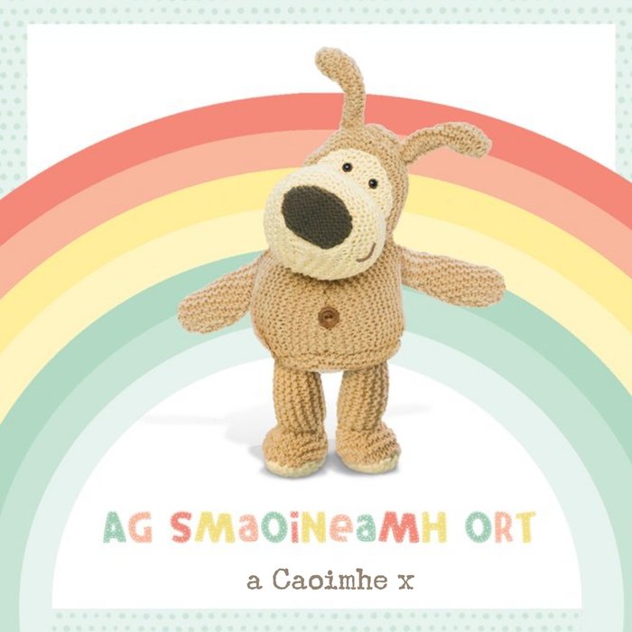 Boofle Ag Smaoineamh Ort Thinking Of You Rainbow Card