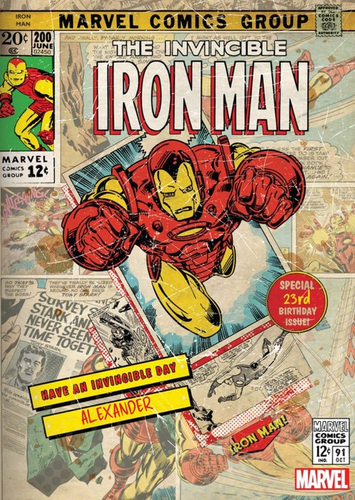 Iron Man Birthday Card