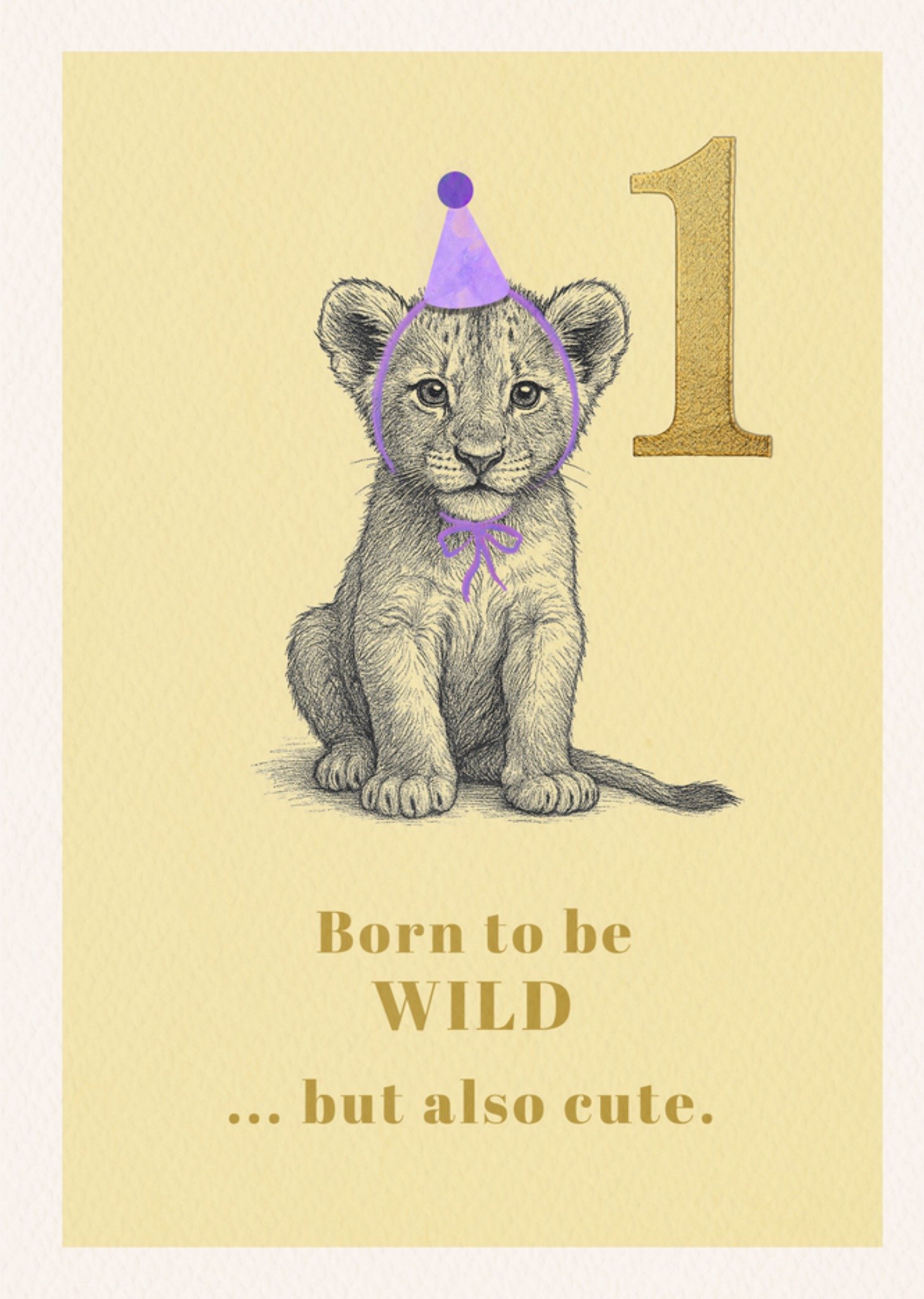 Moonpig Born To Be Wild But Also Cute 1st Birthday Card