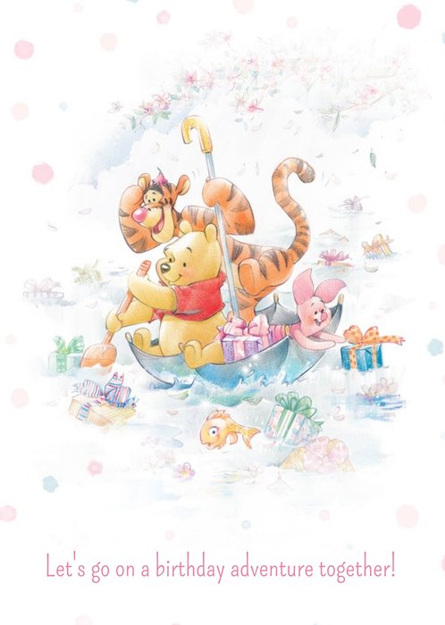 Disney Winnie The Pooh Go On An Adventure Personalised Happy Birthday Card