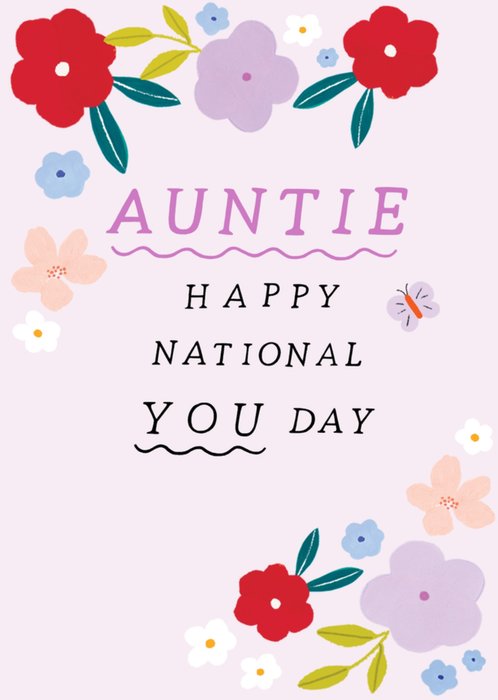 Auntie Happy National You Day Birthday Card