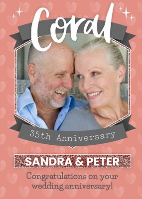 Coral 35Th Anniversary Card