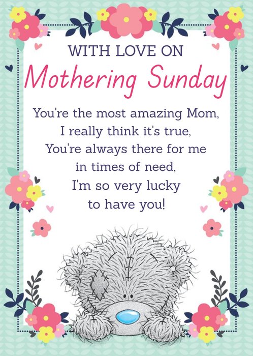 Mother's Day Card - Tatty Teddy Verse Card