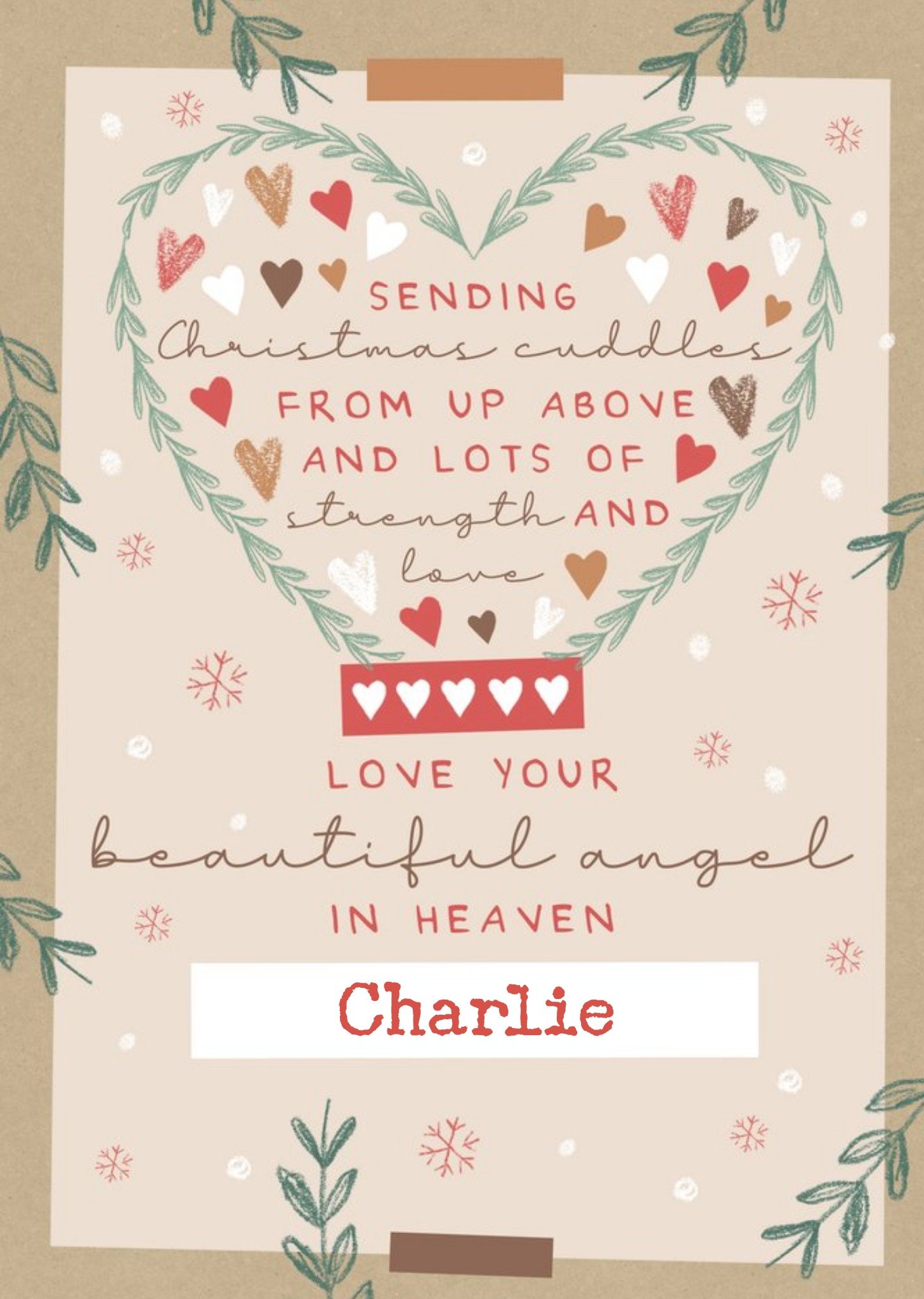 Moonpig Beautiful Angel In Heaven Child Loss Card