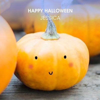 Mini Pumpkin Personalised Halloween Card