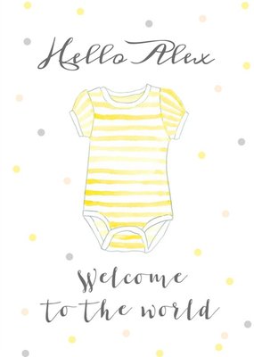 Gender neutral welcome new baby card