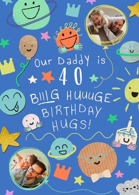 Our Daddy Photo Upload Birthday Card