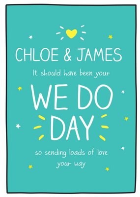 Happy Jackson Postponed We Do Wedding Card