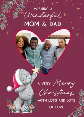 Tatty Teddy Mom & Dad Photo Upload Christmas Card