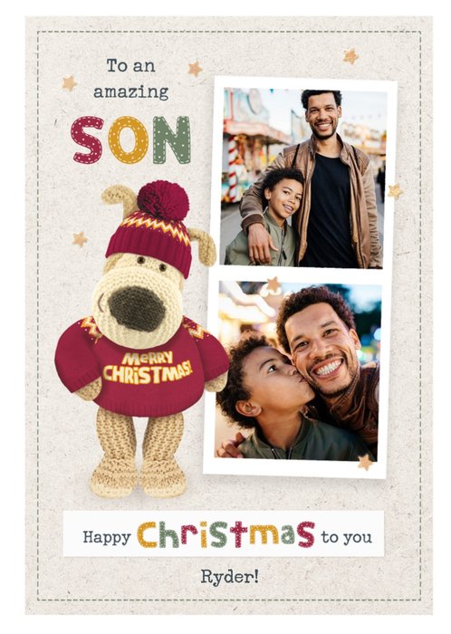 Boofle To An Amazing Son Photo Upload Christmas Card