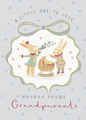 Hooray You're Grandparents New Baby Card