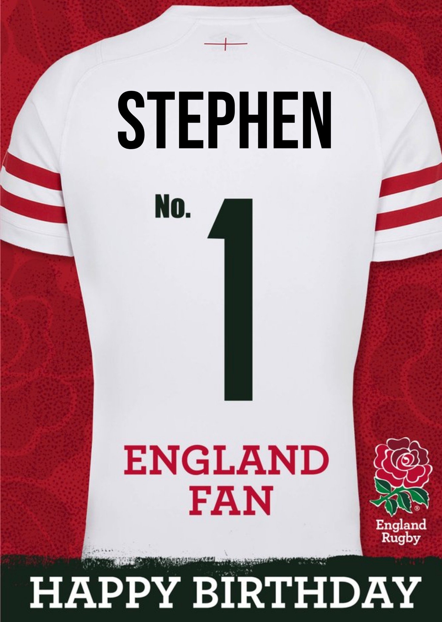 Moonpig No.1 Fan England Rugby Birthday Card