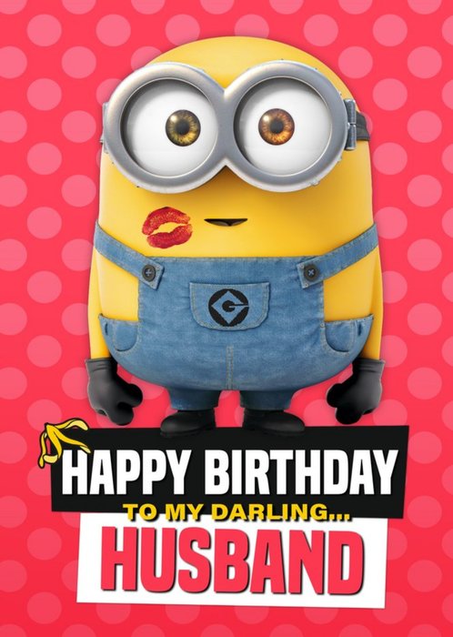 Minions My Darling Husband Birthday Card