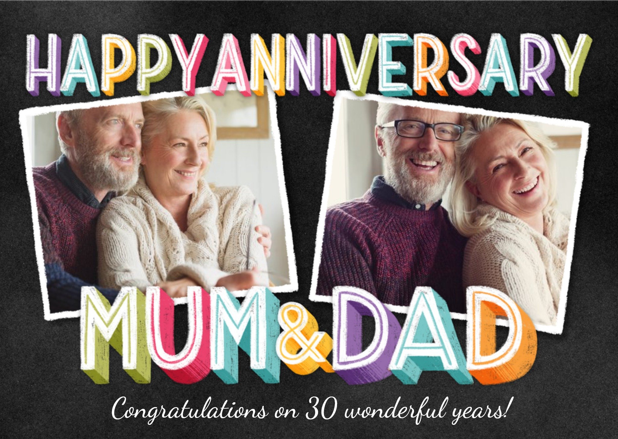 Moonpig Dusty Letters By Julia Photo Couple Upload Personalised Anniversary Card