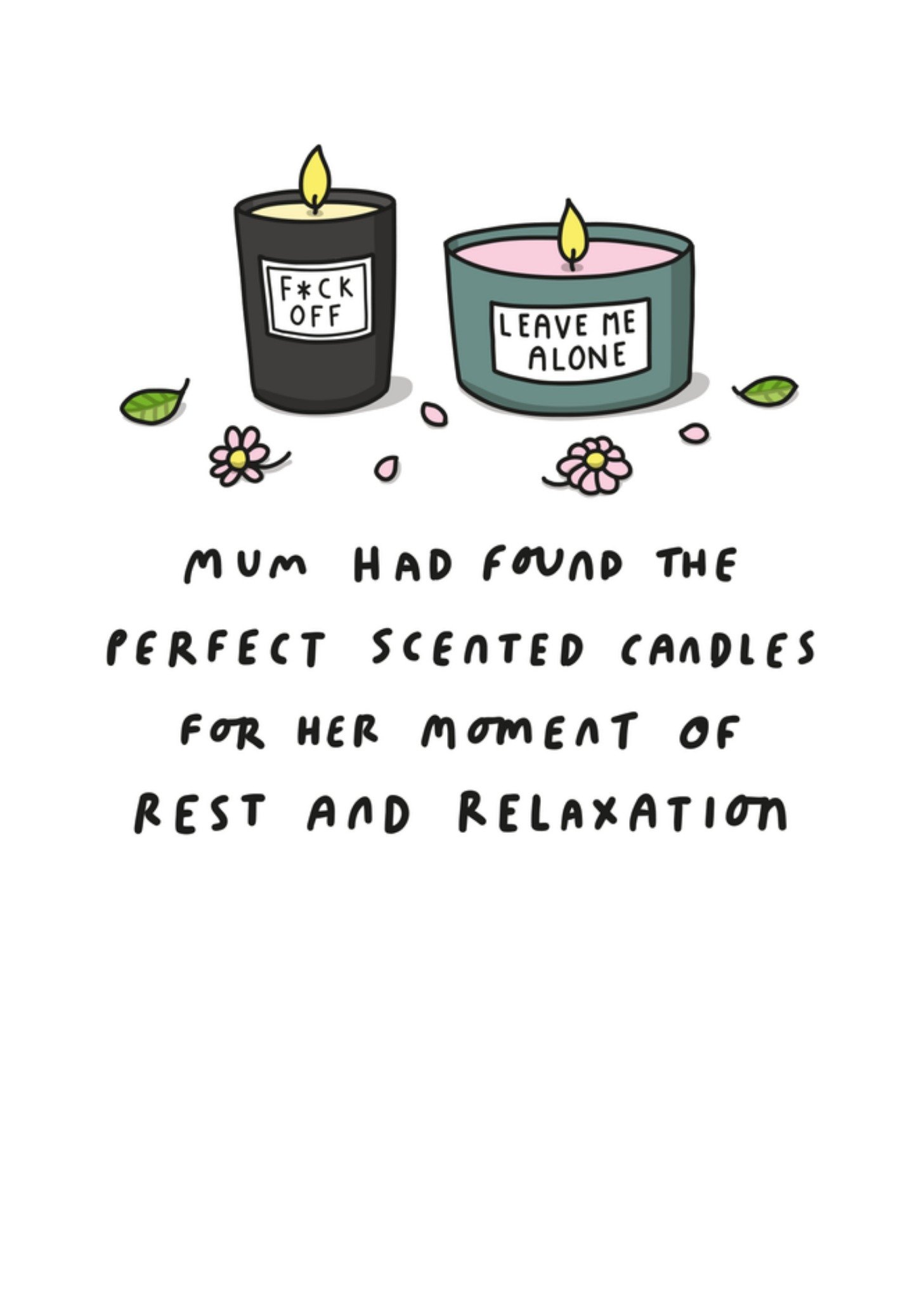 Moonpig Mum Has Found The Perfect Scented Candles For Her Moment Of Rest And Relaxation Card, Large