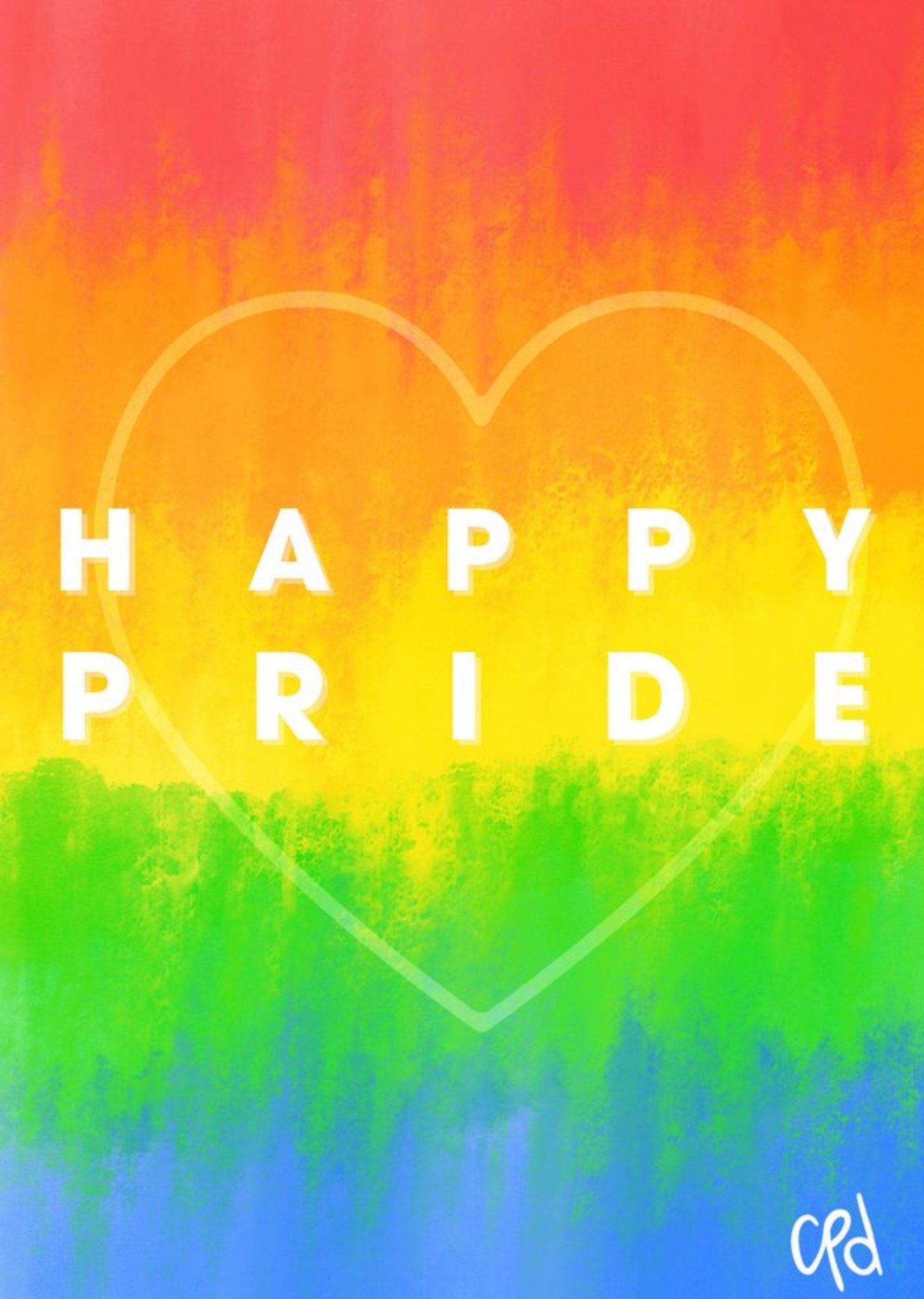 Moonpig Bright Rainbow Design Happy Pride Card