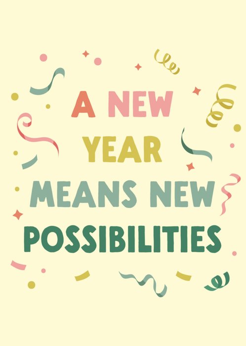 Brit And Co A New Year Means New Possibilities Typographic New Year Card