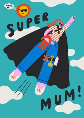 Super Mum Illustrated Mother's Day Card