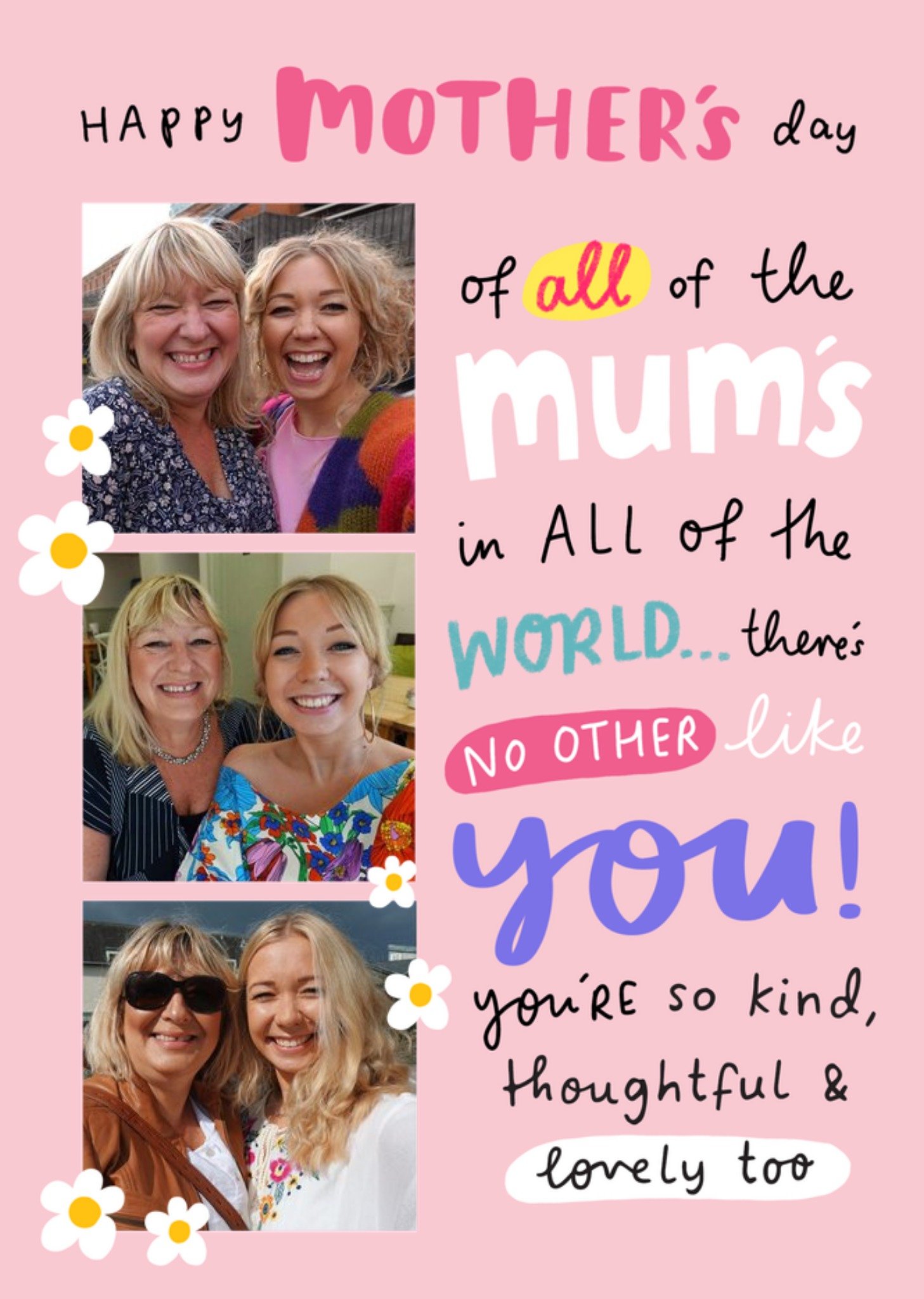 Moonpig To All The Mother's In The World Theres No Other Like You Photo Upload Mothers Day Card