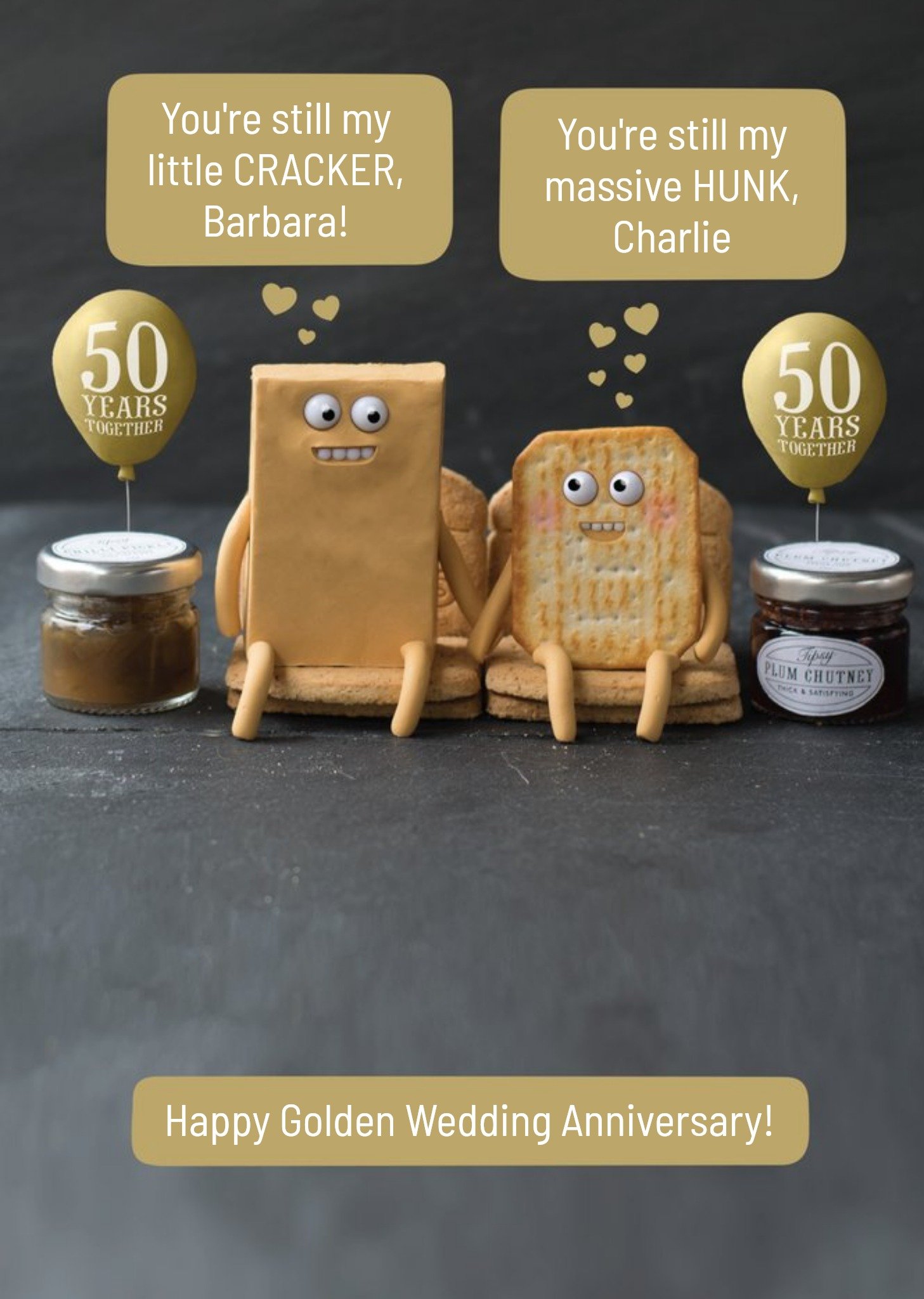 Moonpig Personalised Youre Still My Cracker Golden Anniversary Card