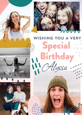 Collage Photo Upload Special Birthday Card