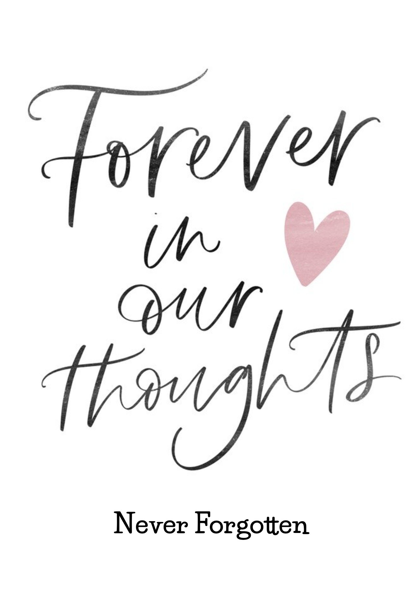 Moonpig Forever In Our Thoughts Sympathy Card