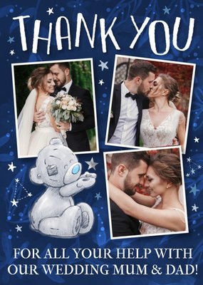 Tatty Teddy Space Thank You Wedding Photo Upload Card