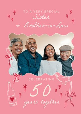 Very Special Sister & Brother-In-Law Photo Upload Anniversary Card