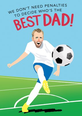 Funny Football Illustrated Best Dad Father's Day Card