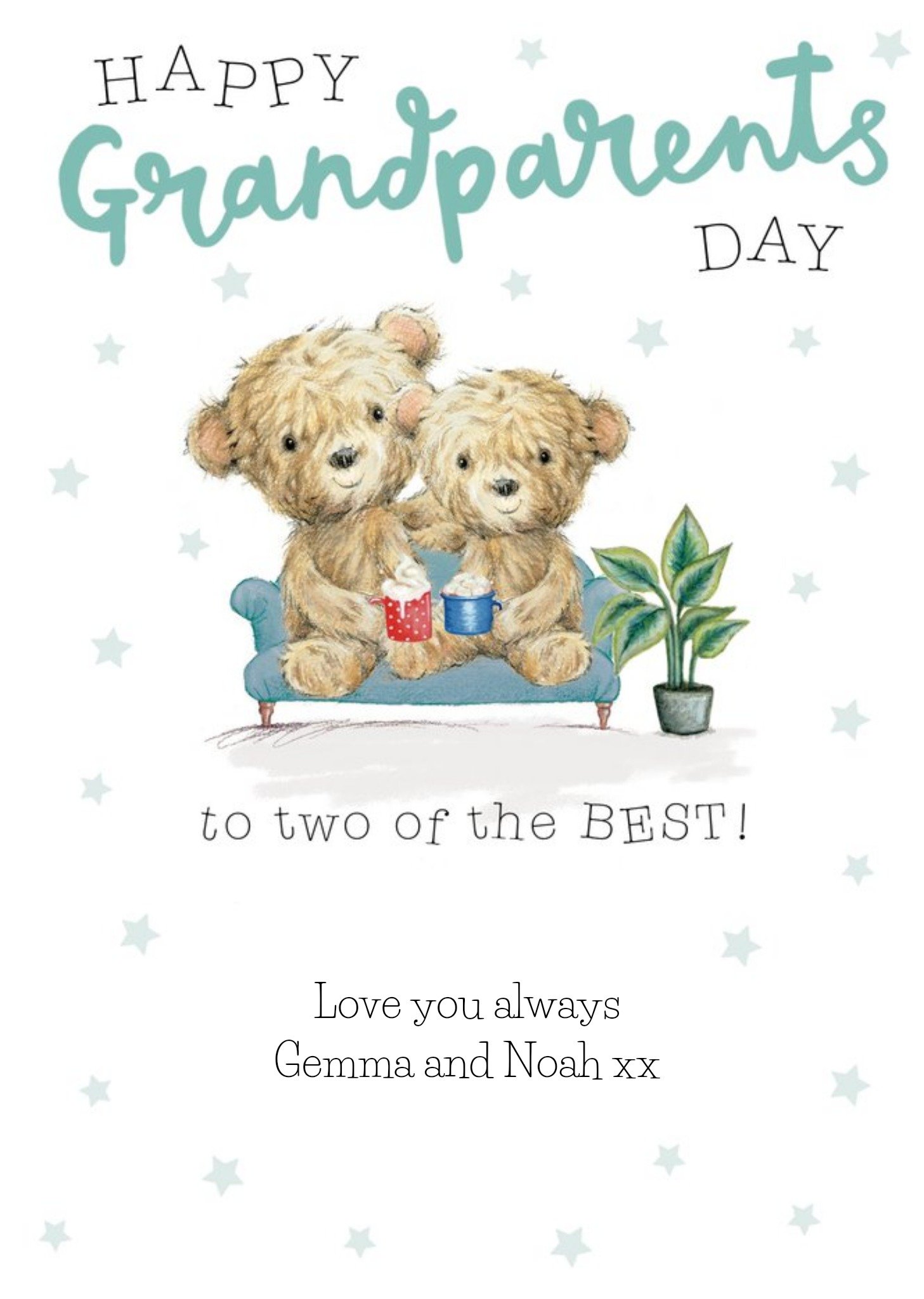 Moonpig Grandparents Day Card With Cute Illustrated Bears